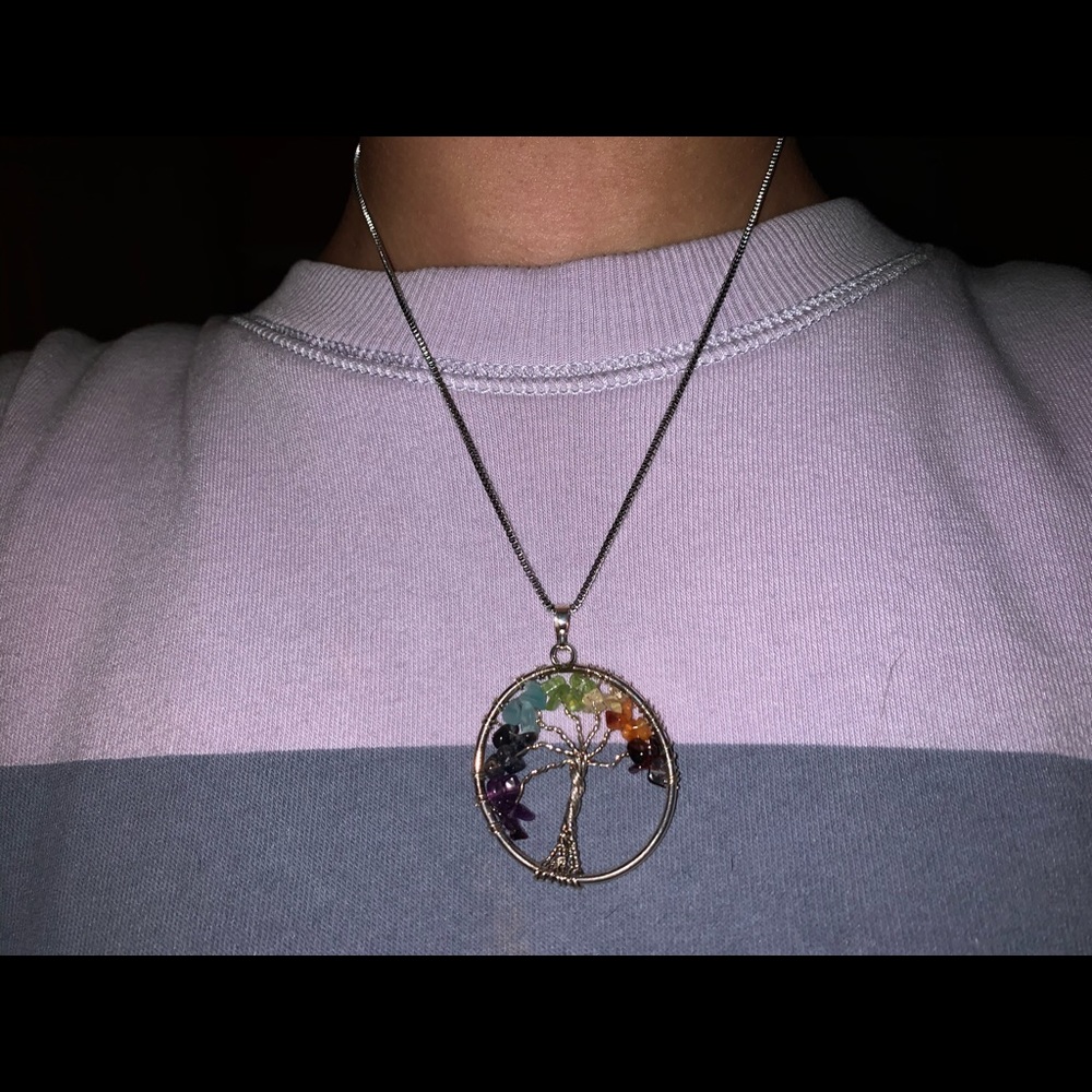 boho tree necklace